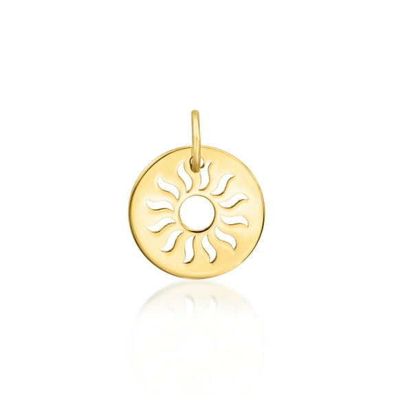 Pure Collection by Ross-Simons Italian 14kt Yellow Gold Sun Cut-Out Charm, Women's, Adult