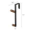 thumbnail image 7 of Yamazaki Home  Over-the-Door Hook, Steel - L 3.86 x W 0.59 x H  7.09 inches Black, 7 of 7