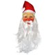 thumbnail image 1 of Inteprter Máscara roja de Papá Noel, gorro navideño, barba, divertida y realista, máscara de Papá Noel, máscaras extravagantes de cabeza Kits de decoración para fiestas Estilo 2, 1 of 6