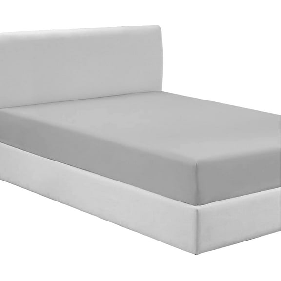 Violet Linen Premium Ultimate Percale, Luxury Ultra Soft Brushed Polyester Cotton, Extra Soft and Comfortable, Silver, Full, Luxurious, Fitted Sheet