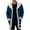 Blue, variant on XMMSWDLA 2022 Clearance Men Tops Winter Casual Solid Turndown Keep Warm Single-breasted Windbreaker Thicken Overcoat Coat