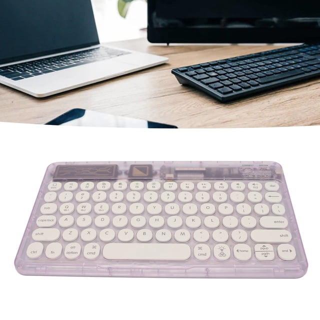 Retro Keyboard, RGB Light Keyboard for Home Black,Purple,,Blue