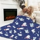 thumbnail image 2 of Manta navideña de felpa de lujo con diseño de copos de nieve, gnomo, Papá Noel, árbol de Navidad, manta navideña para sofá, mantas ligeras, suaves y cálidas para sofá, cama, sala de estar en otoño e, 2 of 8