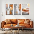 thumbnail image 3 of JANS.NO1 Abstract Wall Art Decor Set Of 3 Graffiti Gray And Orange Picture poster Print Watercolor Ink Painting Modern Artwork For Bedroom Living Decoration, 3 of 6