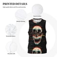 thumbnail image 3 of Pofeuu Glitch Screaming Skull Print Basketball Jersey, Shirts for Men Youth Basketball Jersey Crew Neck-XX-Large, 3 of 6
