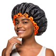 thumbnail image 1 of mikimini Gorros de Ducha Negros 2 Paquetes Gorro de baño Impermeable de Doble Capa con Forro de PEVA Suave y Reutilizable Lindo Gorro de Ducha elástico y Que no se decolora Mediano (Paquete de 2) Negr, 1 of 5
