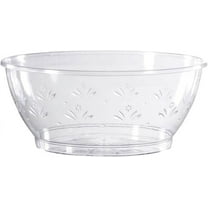 (30 PACK) EcoQuality 6 oz Crystal Like Clear Plastic Bowls - Disposable Plastic Dessert Bowls China Like, Heavy Duty Plastic Soup Bowls for Baby Showers, Weddings, Birthday Party, Receptions