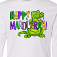 thumbnail image 4 of Inktastic Happy Mardi Gras Cute Alligator with Beads Long Sleeve Youth T-Shirt, 4 of 5
