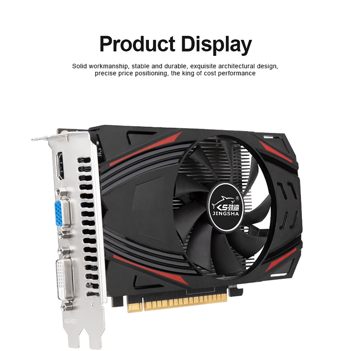 JINGSHA GTX750Ti 4G Gaming Graphics Card,4K HD Output GDDR5 128BIT PC Video Card with Fans