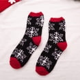 thumbnail image 2 of NMMUED Christmas Slipper Socks Christmas Socks for Adults Fluffy Socks Women Womens Christmas Socks Fleece Lined Socks Xmas Gifts for Women Winter Socks Black One Size, 2 of 3