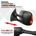 thumbnail image 5 of DNA Motoring For 99-07 Ford F250 F350 F450 SD Driver Left Side Telescoping Towing Mirror w/Powered+Heated+LED Signal, 5 of 11