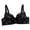 Black, variant on YUGYXL Floral Printed Bras for Women Breathable Thin Seamless Bra Adjustable Underwear Bra No Rims Gather Push Up Bras Dark Blue 36