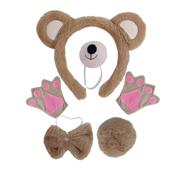 Bear Costume Set for Kids - Halloween Costume with Ears, Tail, Bowtie & Tutu - Fun Party Cosplay Outfit