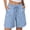 Light Blue, variant on Qgtaibl Summer Wide Leg Shorts for Women Cotton Linen Drawstring Elastic High Waisted Cargo Shorts with Pockets Rolled Hem Loose Fit Hiking Bermuda Shorts Khaki XXL