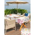 thumbnail image 6 of 60x102 Inch Outdoor Tablecloth with Umbrella Hole Zipper Rectangle Pink Tulip Flower Easter Rectangular Tablecloths Outside Waterproof Pastoral Spring Floral Patio Table Cloth Cover for Picnic Party, 6 of 8