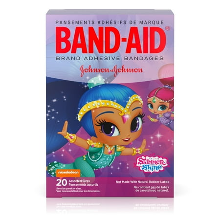 Monkey Band Aid - Band-Aid Bandages, Nickelodeon Shimmer and Shine, Assorted Sizes 20 ct