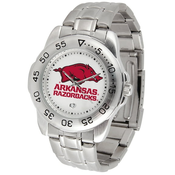 White Arkansas Razorbacks Sport Steel Watch