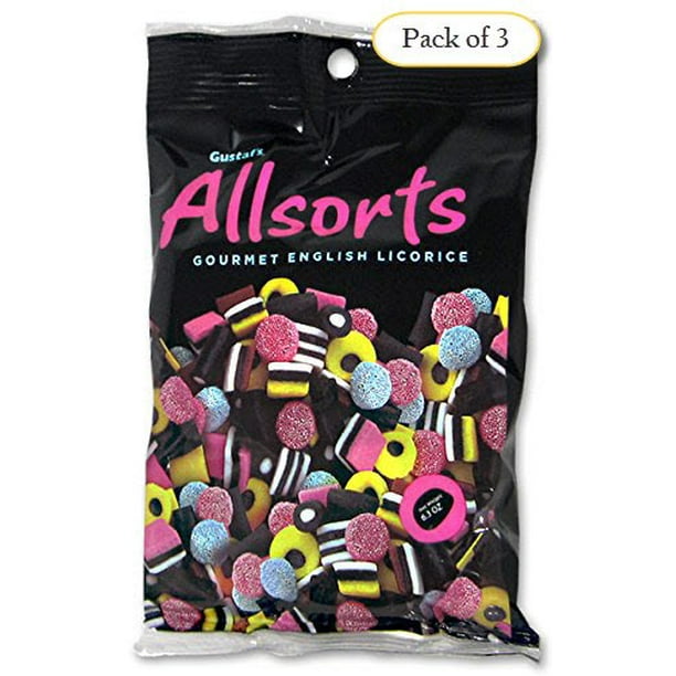 Gustafs Allsorts Gourmet English Licorice Natural Color & Flavors 6