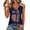 Navy Blue, variant on Womens American Flag Flag Tank Top V Neck Sleeveless Patriotic Summer Casual Camisole Shirt Tee Patriotic Shirt 4th of July Summer Vest Tops