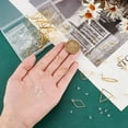 thumbnail image 6 of 1 Box 20 Pairs Gold Stud Earrings Circle Earrings 10 Styles Geometric Stud Earrings Heart Star Teardrop Simple Triangle Earrings Tiny Triangle Stud Earrings for Women Jewelry diy Golden, 6 of 6