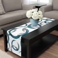 thumbnail image 4 of Turquoise Grey Table Runner 120 Inches Long, Geometric Circle Modern Abstract Simple Art Kitchen Coffee Dining Table Decoration for Home Party Birthday Wedding Home Decor 13x120 Inches, 4 of 8