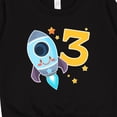 thumbnail image 3 of Inktastic Rocket Space Ship Happy Third Birthday Toddler Sweatshirt, 3 of 4
