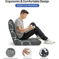 thumbnail image 5 of CRXX Floor Sofa Chair Video Gaming Chair with 14 Adjustable Position, Padded Back Support Floor Cushioned Seat, Folding Lazy Chair for Meditation, Reading, Watching, Living Room Recliner(Grey), 5 of 10