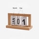 thumbnail image 4 of Calendario de escritorio de madera, rotafolio, página giratoria, calendario reutilizable para el hogar, adorno, Color madera, 4 of 8
