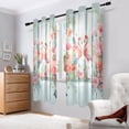 thumbnail image 6 of Flamingoes Flowers Floral Leaves Light Blackout Curtains Thermal Insulation 63 inch Grommet for Bedroom Living Room Bathroom Kitchen Windows 2 Pack, 6 of 6