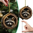 thumbnail image 2 of 4 Pcs Raccoon Christmas Ornament Christmas Tree Animal Pattern 2D Acrylic Ornament Squirrels Raccoons Pendant Animal Decoration Christmas Decor Keepsake, 2 of 8
