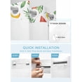 thumbnail image 5 of No Hook Cloth Fabric Shower Curtain with Snap in Liner, Red Watermelon Waterproof Shower Curtains Set with See Through Top Window, Green Tropical Plants Summer Fruit Mango Bath Curtains 66"x72", 5 of 6