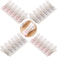 thumbnail image 1 of Pattes de chat mignonnes en caoutchouc sopa, clip de fermeture solide (24 piezas, gris-rosa), 1 of 5