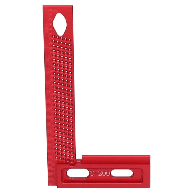 TelitunyRègle de Cadrage en Aluminium, Règle L Carrée Multifonctionnelle, Outil de Cadrage en Bois, 30 cm, Équerre de Menuiserie