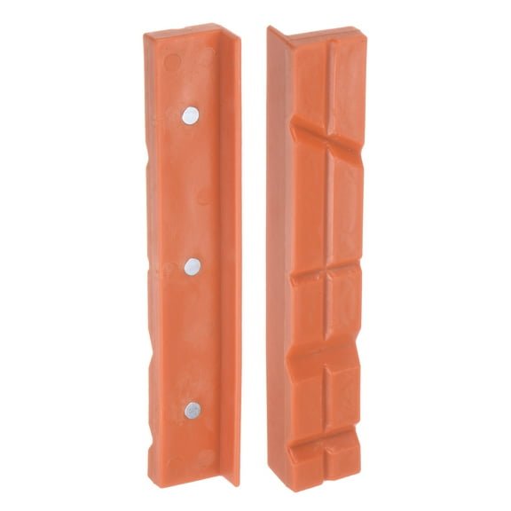 Uxcell Magnetic Vise Jaws 6 Inch Magnet V-Grooves Soft Bench Jaw Pads Covers, Yellow