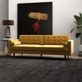 thumbnail image 5 of Harriet Mid Century Modern Furniture Style Gold Velvet Living Room Couch, 5 of 7