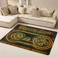 thumbnail image 1 of DouZhe Yellow Neon Cool Handle Gamer Zone Pattern Area Rugs Non-Slip Machine Washable Floor Mat, Neon Cool Handle Game Zone Game Slogan Style Carpet Doormat, 63x48 inches, 1 of 6