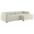 thumbnail image 1 of Liana Right-Facing Upholstered Fabric Modular Sofa with Chaise in Linen, 1 of 9
