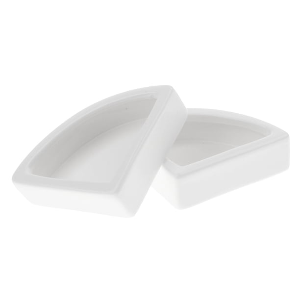 Recipiente de plástico de alimentación de de agua de 2 piezas para tortuga Ángulo Sunnimix Cuenco de comida de reptil de agua