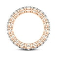 thumbnail image 4 of 4 Carat | EGL Certified Oval Shape Lab Grown Diamond Eternity Ring For Women | 14K Rose Gold | GH-SI1 Quality Friendly Diamonds, 4 of 6