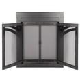 thumbnail image 2 of Axel Glass Firescreen Hammered Black - Small, 2 of 7
