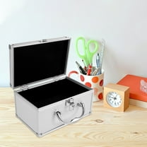 HEMOTON Small Portable Metal Toolbox for Car Repairing, Project Tool Storage, Watch Display, Tool Chest