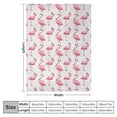 thumbnail image 4 of RUIYC Pink Flamingo Throw Blankets Plush Fuzzy Cozy Warm Flannel Blanket for Couch Sofa Bedroom Living Rooms Camping, 4 of 6