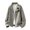 Gray, variant on Men's Bomber Leather Jacket Loose Classic Vintage Zip-Up Motorcycle Leather Coats Windproof Waterproof Trucker PU Jacket with Pockets Black M