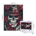 thumbnail image 4 of 500 pcs Flower Skeleton Cowboy 500 Piece Wooden Puzzles,Stress relieving pleasure,Unique Artwork for Adults,Exquisite Flower Skeleton Cowboy,Great for Relaxation and Display for Puzzle Enthusiasts, 4 of 6