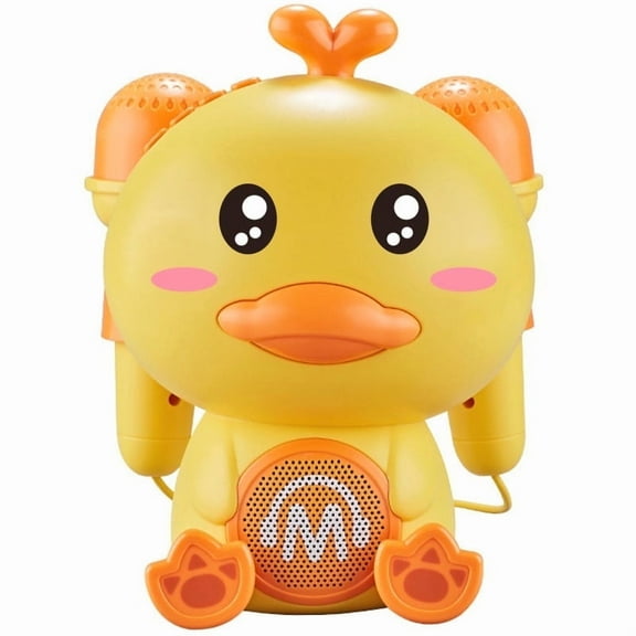 Mini Karaoke Machine for Kids, Duck Portable Microphone Musical Toy with 2 Wireless Mics as Girls Toys Gifts Aged 3-12