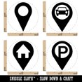 thumbnail image 2 of Map Location Markers Parking Car Home Rubber Stamp Set for Scrapbooking Crafting Stamping - Medium 1 Inch, 2 of 7
