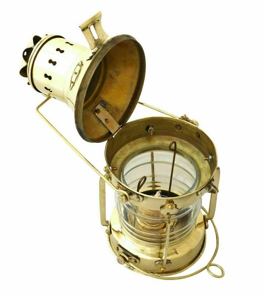 Vintage Antique Brass Oil Lamp Lantern Collectible Nautical Maritime Ship Lantern Oil lamp Boat Lighting
