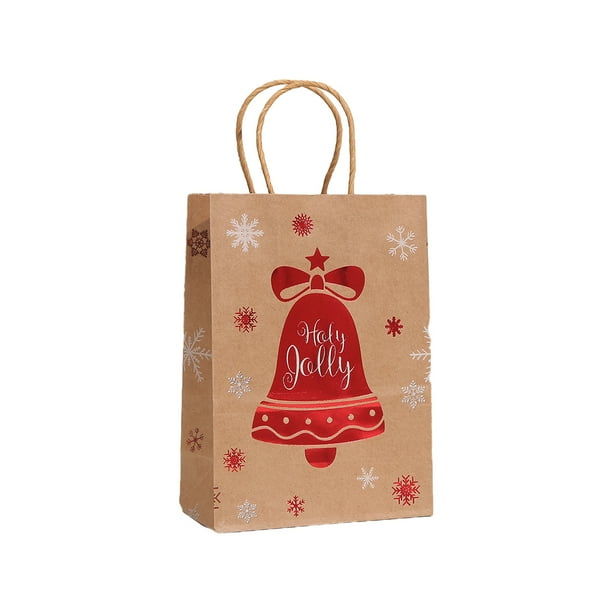 Monstrate Elementos únicos portátiles ampliamente utilizados de la Navidad de la capacidad grande de las bolsas de papel de Brown de la Navidad Kits de decoración para fiestas 025-6 21*15*8