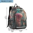 thumbnail image 2 of FORMRS Unisex School Backpack 17" Student Travel Bag with Laptop Compartment, Psychedelic Forest, 2 of 7