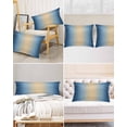thumbnail image 6 of Satin Pillowcases Standard Size, Khaki Navy Blue Ombre Silk Pillow Cases for Hair and Skin with Zipper 2 Pack, Modern Abstract Art Gradient Smooth Throw Pillow Covers for Sleeping, 20"x26", 6 of 6